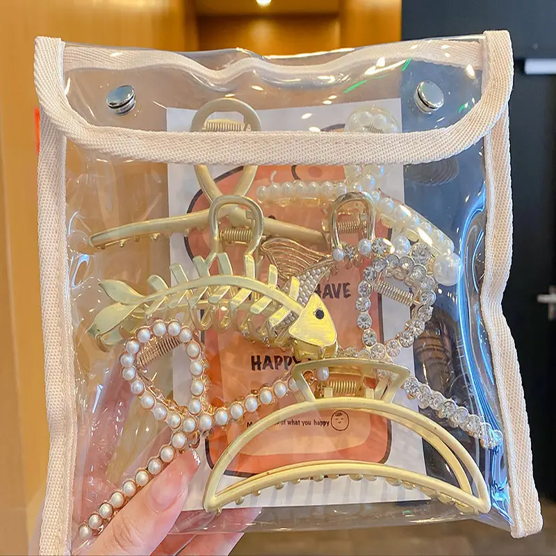 Elegant Metal Clip Pearl Hairpin Back for Women - Image 103