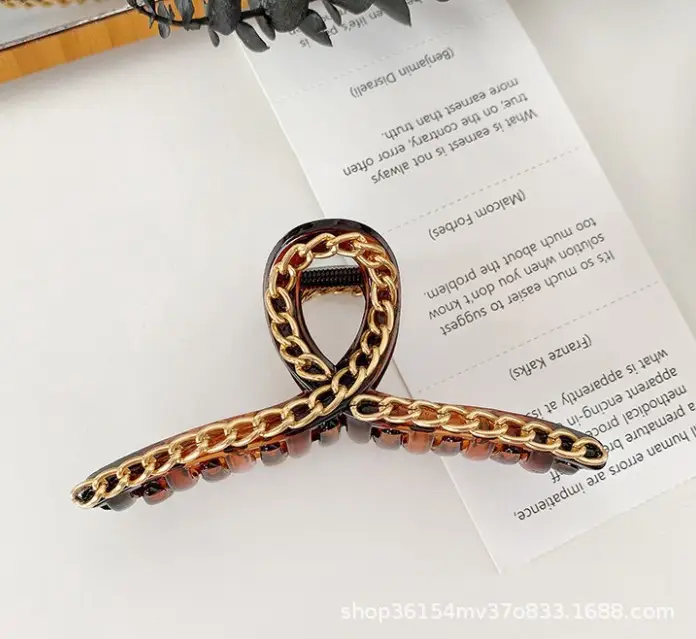 Elegant Metal Clip Pearl Hairpin Back for Women - Image 39