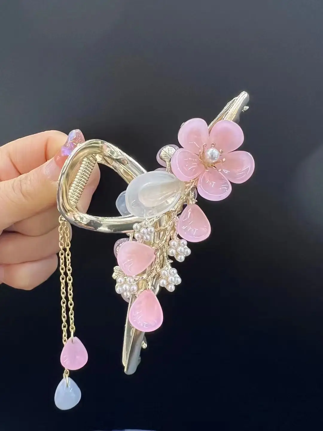 Elegant Metal Clip Pearl Hairpin Back for Women - Image 57