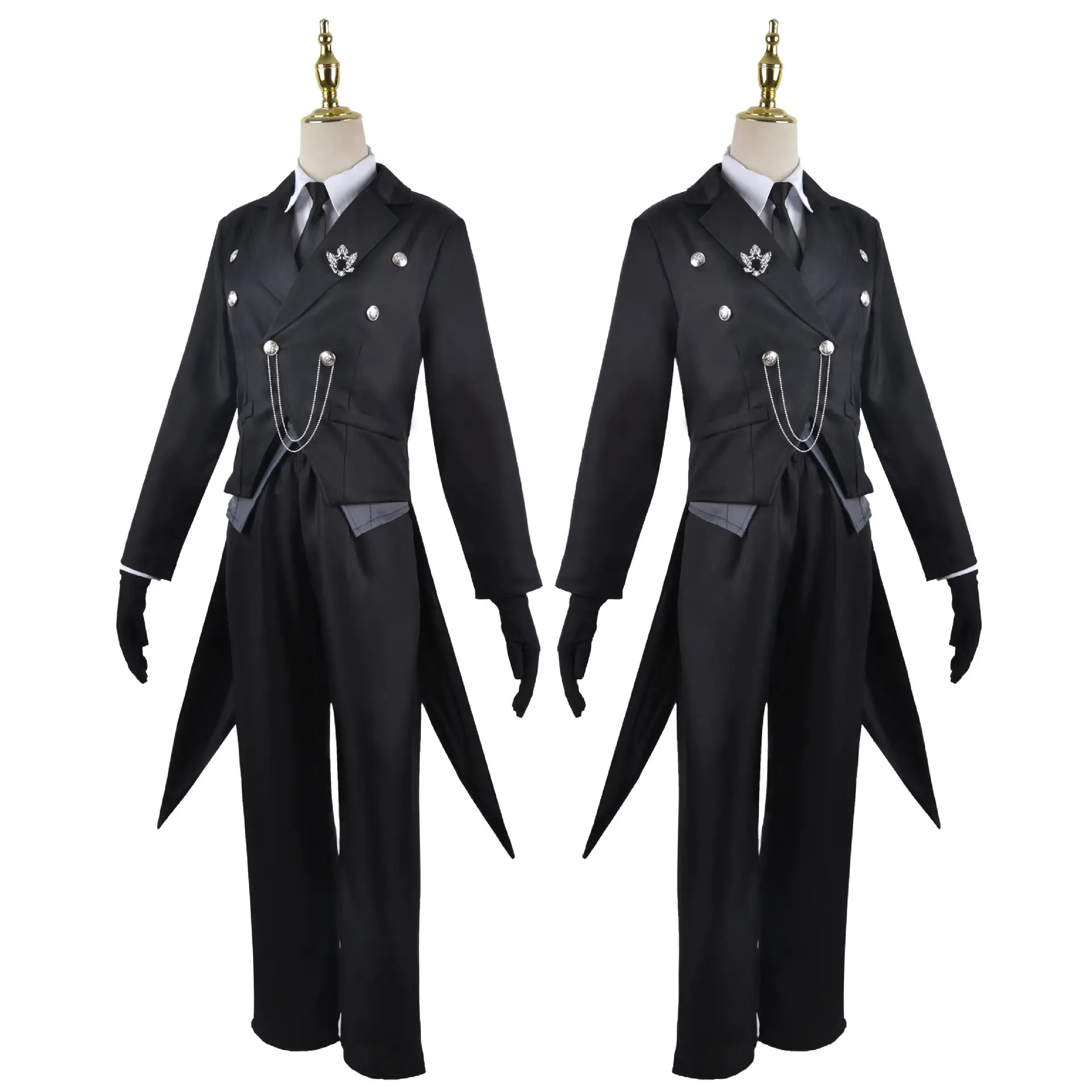 Black Deacon Cosplay Suit for Sebas Butler Tien Tuxedo Master Charles - Image 6
