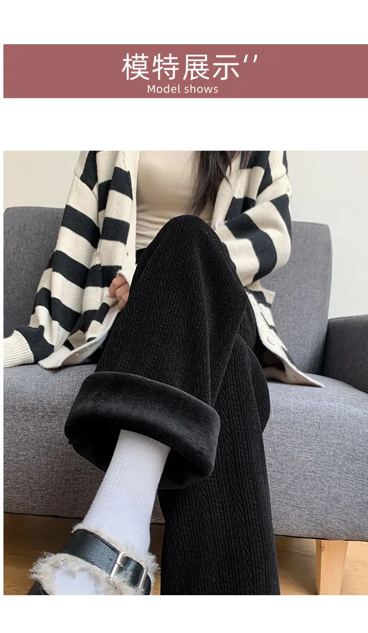 Women's Chiffon Wide Leg Pants Winter Casual Wheat — feature 11