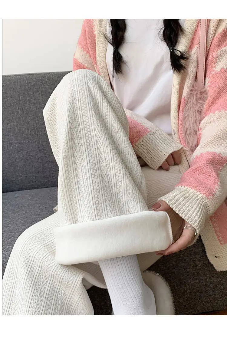 Women's Chiffon Wide Leg Pants Winter Casual Wheat — feature 17