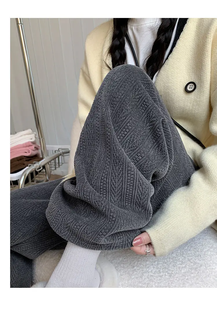Women's Chiffon Wide Leg Pants Winter Casual Wheat — feature 19