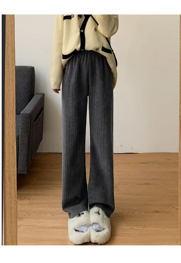 Women's Chiffon Wide Leg Pants Winter Casual Wheat — feature 20