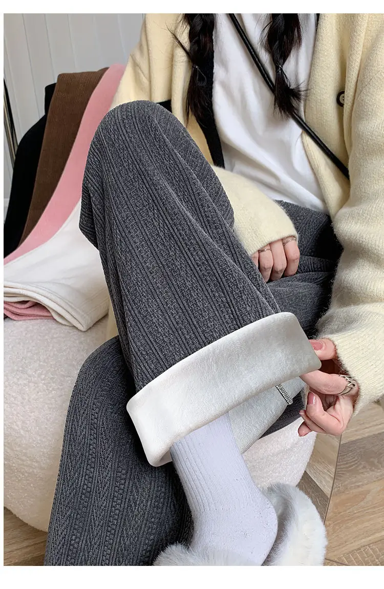 Women's Chiffon Wide Leg Pants Winter Casual Wheat — feature 21