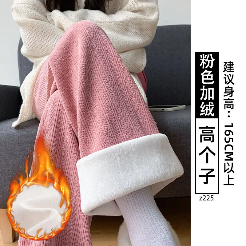 Women's Chiffon Wide Leg Pants Winter Casual Wheat - Image 10