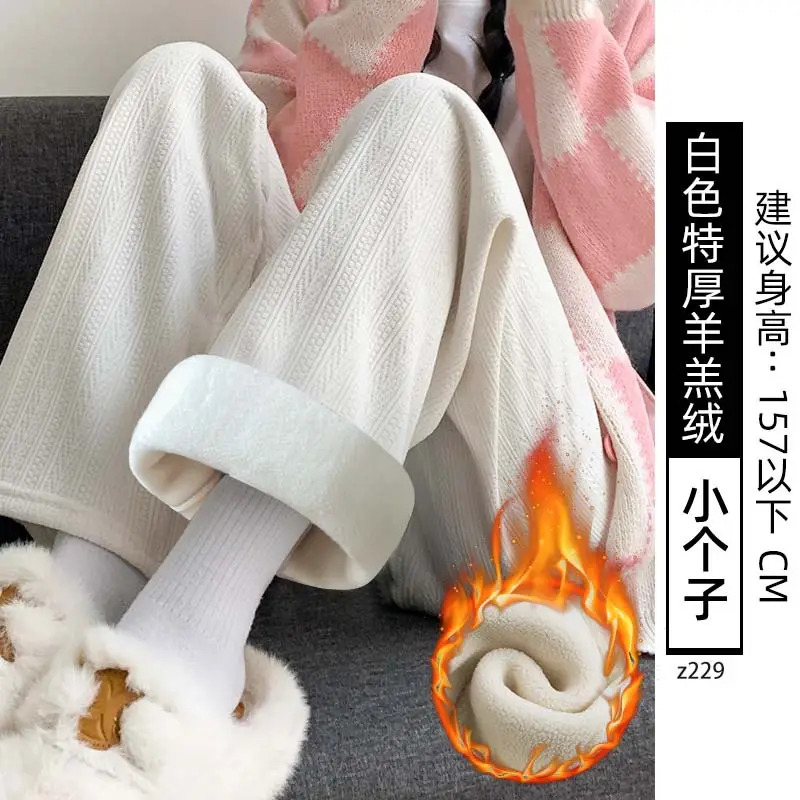 Women's Chiffon Wide Leg Pants Winter Casual Wheat - Image 24