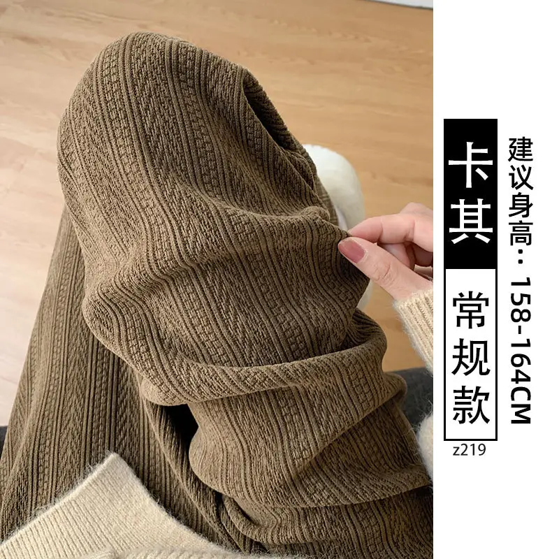 Women's Chiffon Wide Leg Pants Winter Casual Wheat - Image 31