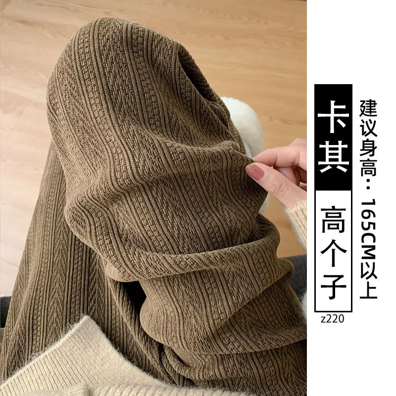Women's Chiffon Wide Leg Pants Winter Casual Wheat - Image 36