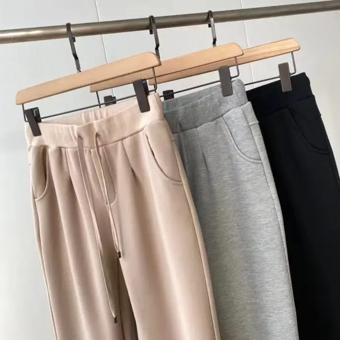 Women Winter Warm Drawstring Sweatpants Three Color