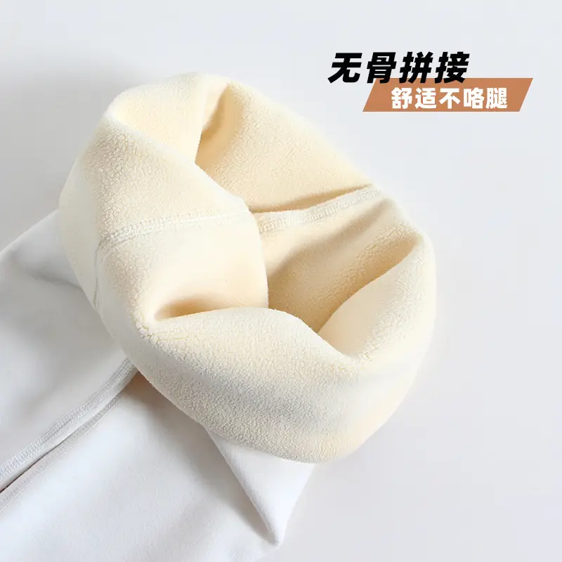 Girls Fleece Leggings White Capri Pants Autumn Winter - Image 10