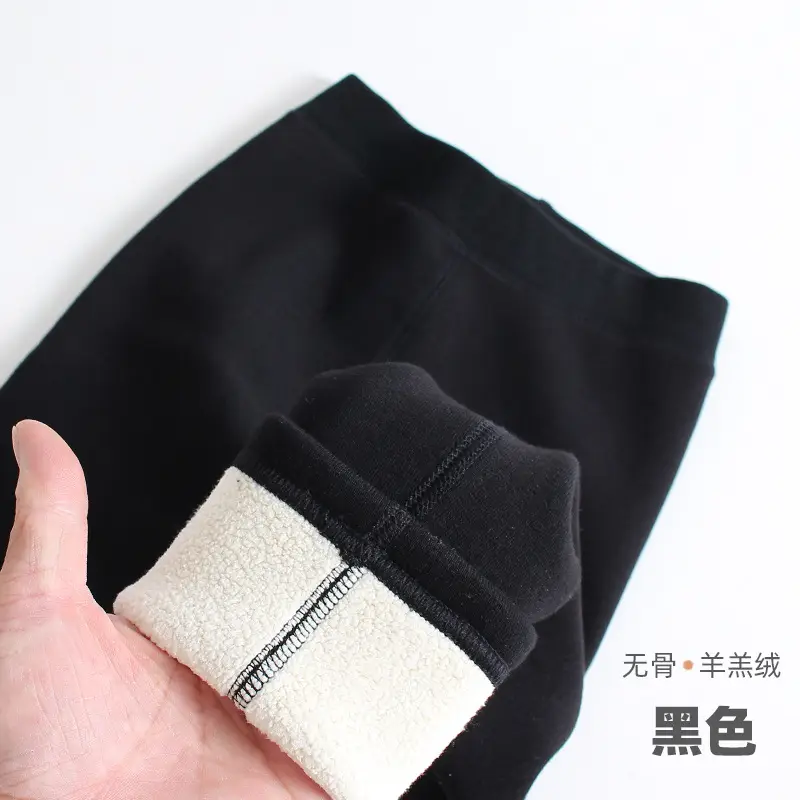Girls Fleece Leggings White Capri Pants Autumn Winter - Image 2