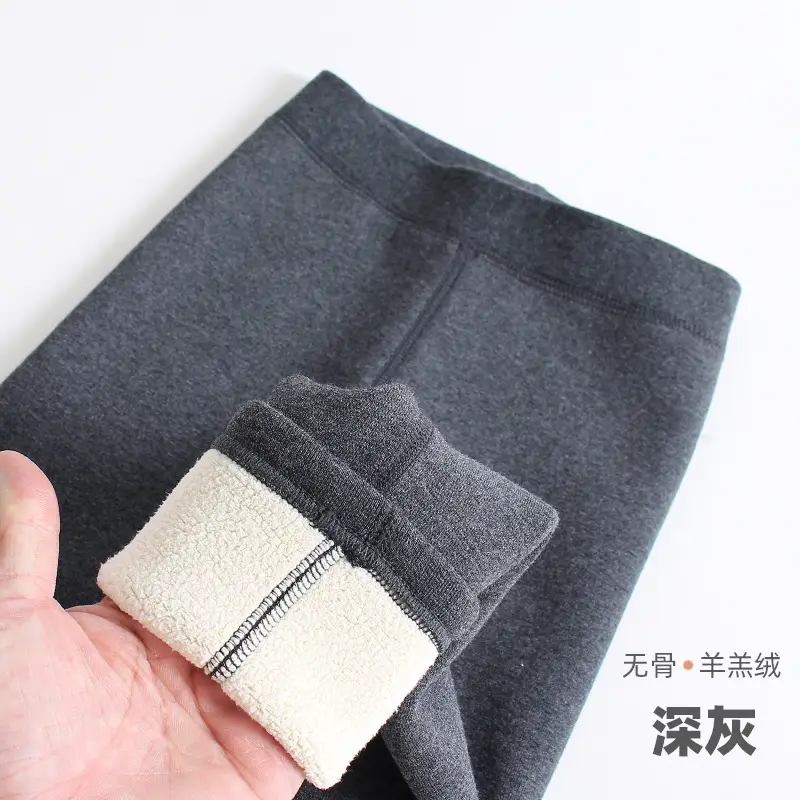Girls Fleece Leggings White Capri Pants Autumn Winter - Image 3
