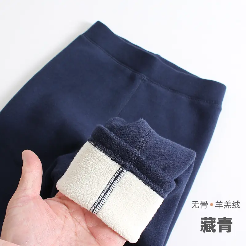 Girls Fleece Leggings White Capri Pants Autumn Winter - Image 6