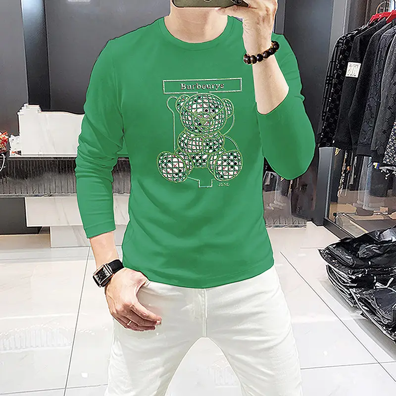 Men's Hot Diamond Long Sleeve T-Shirt Orange — feature 12