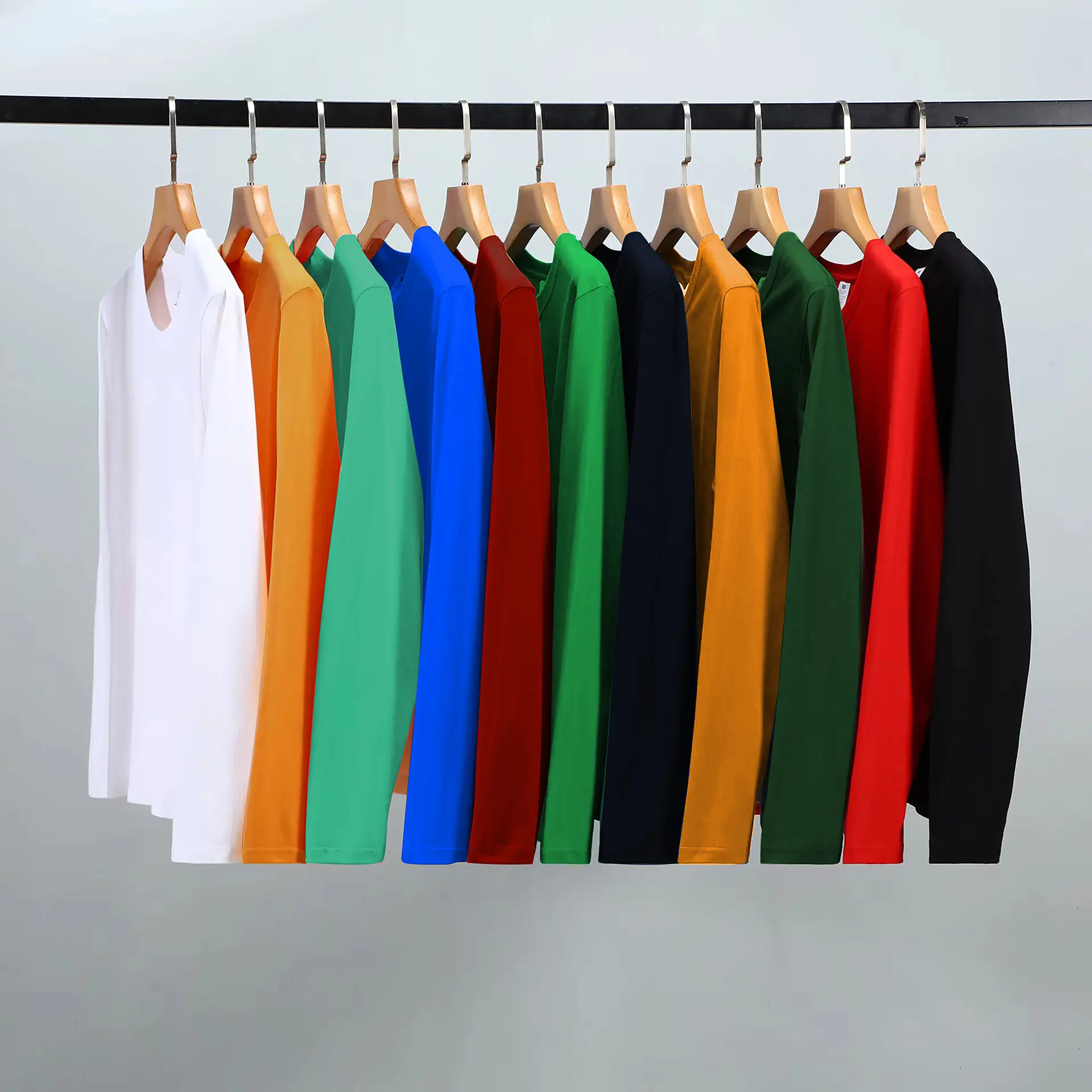 Men's Hot Diamond Long Sleeve T-Shirt Orange — feature 14