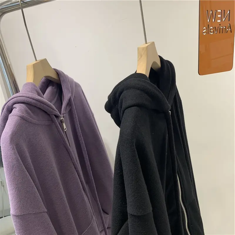 Purple Hooded Sweatshirt Women 2025 Winter Casual - Image 5