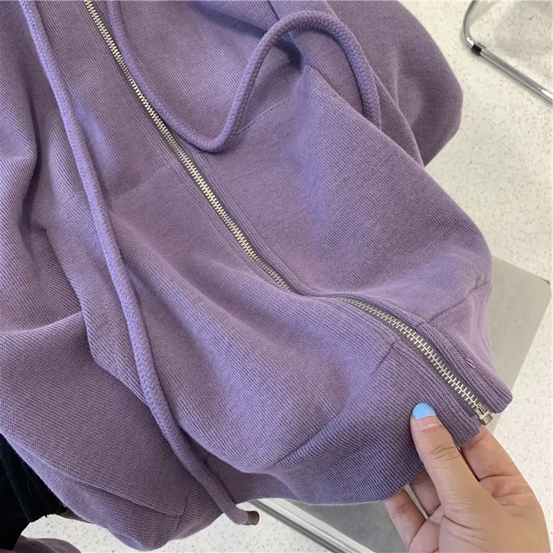 Purple Hooded Sweatshirt Women 2025 Winter Casual - Image 7