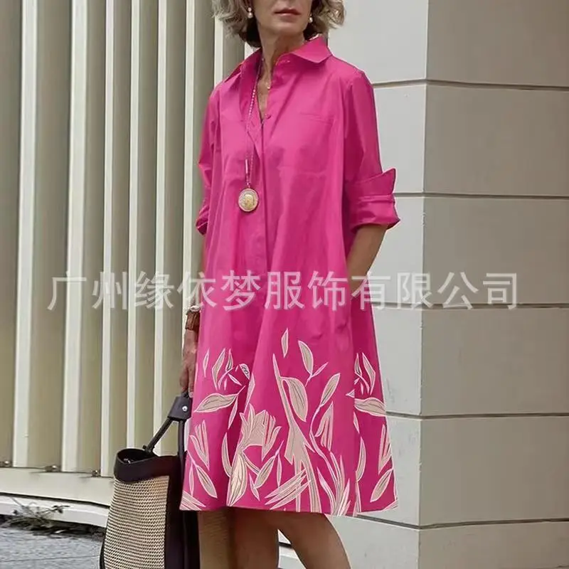 Pink Floral Printed Cardigan Dress for Women — feature 6