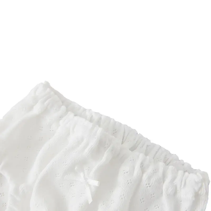 White Cotton Mesh Triangle Four Corner Baby Boys Girls Shorts 3 Pack - Image 9
