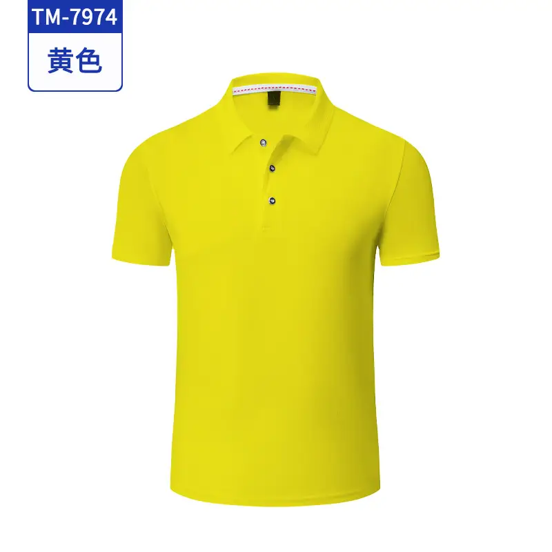 Men Blue Polo T-Shirt Collar Short Sleeve - Image 8
