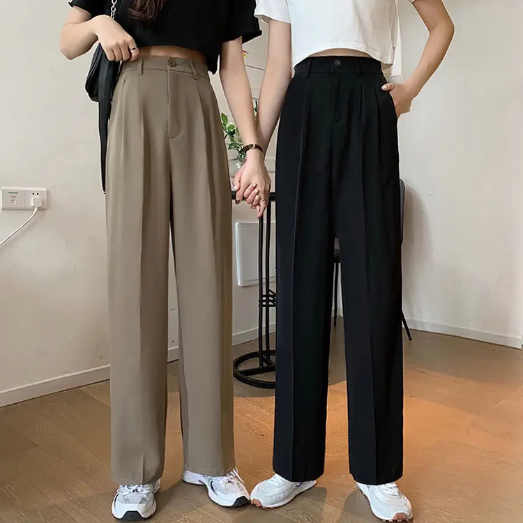 Women Khaki Wide Leg Pants High Waist Spring Autumn 2026 - Image 4