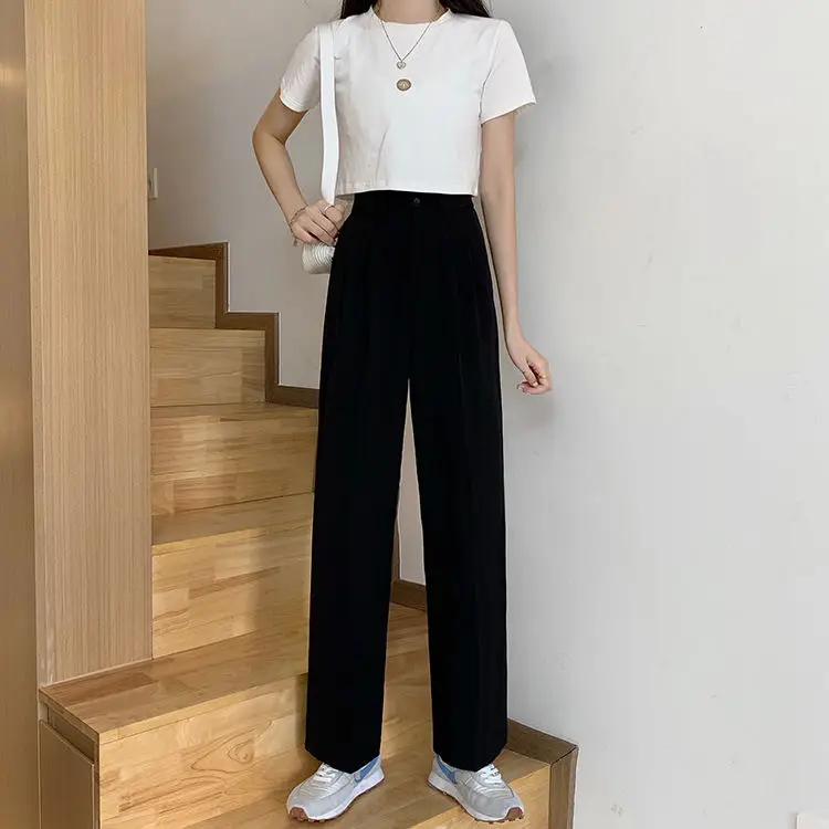 Women Khaki Wide Leg Pants High Waist Spring Autumn 2026 — feature 21