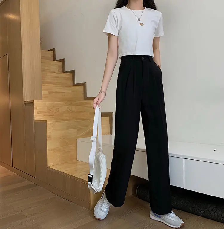 Women Khaki Wide Leg Pants High Waist Spring Autumn 2026 — feature 23