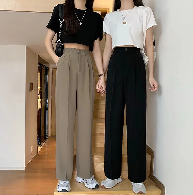 Women Khaki Wide Leg Pants High Waist Spring Autumn 2026 — feature 6
