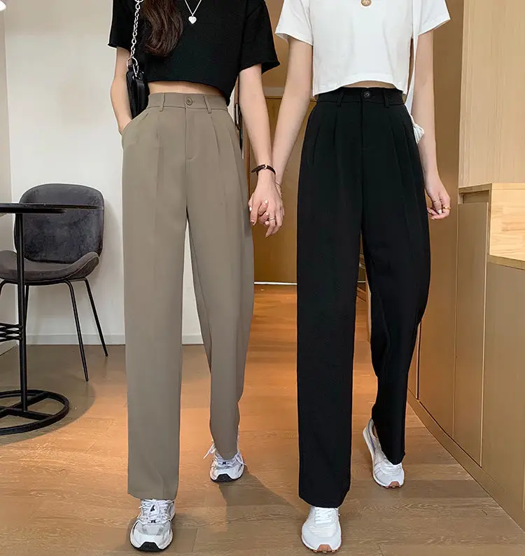 Women Khaki Wide Leg Pants High Waist Spring Autumn 2026 — feature 7