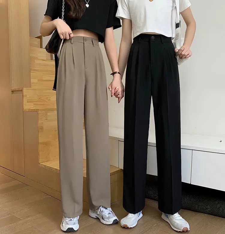 Women Khaki Wide Leg Pants High Waist Spring Autumn 2026 — feature 8