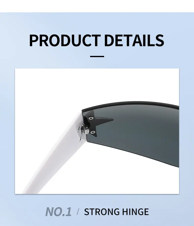 Aviator Sunglasses with Star Design, White & Grey, One-Piece Frame — feature 17