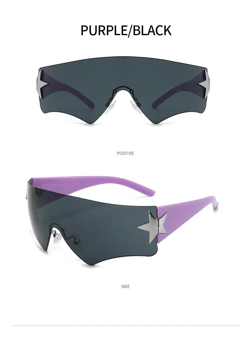 Aviator Sunglasses 2024 Star One-piece Frame — feature 12