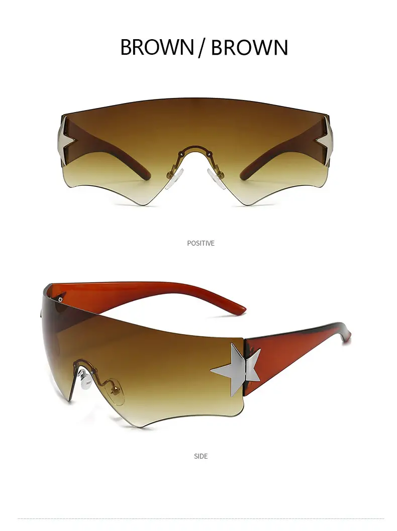 Aviator Sunglasses 2024 Star One-piece Frame — feature 13