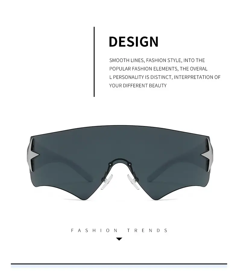 Aviator Sunglasses 2024 Star One-piece Frame — feature 3