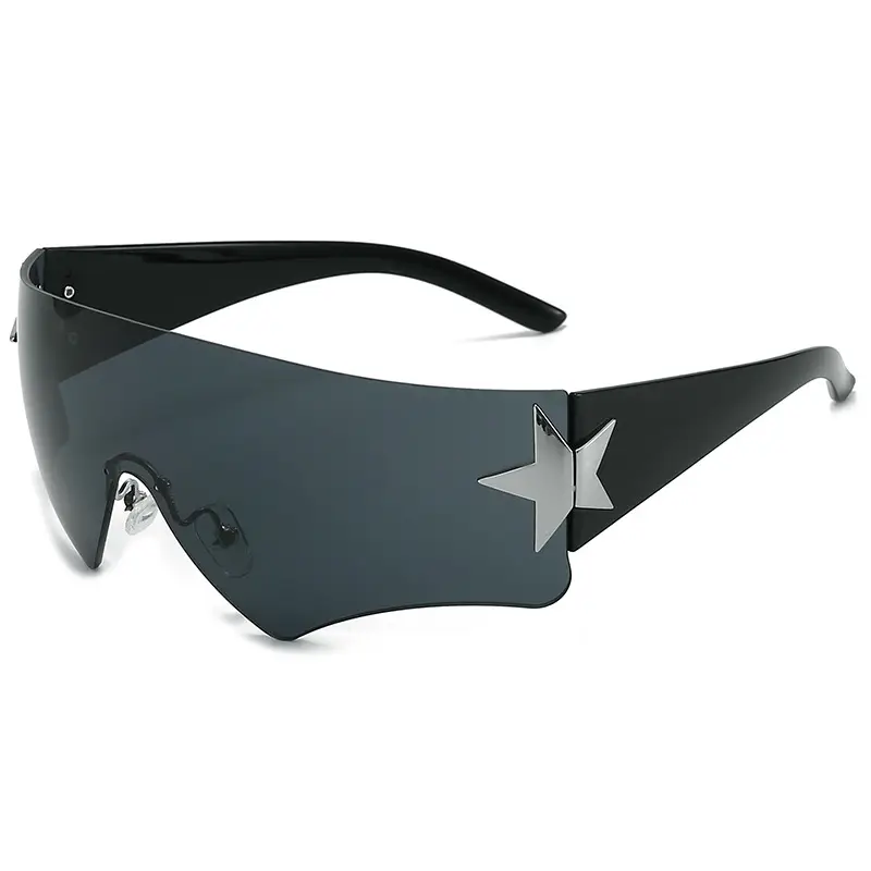 Aviator Sunglasses 2024 Star One-piece Frame
