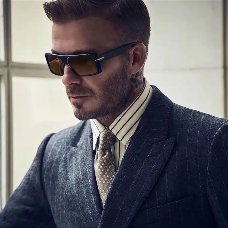 Retro Square Sunglasses for Men Anti-UV High End