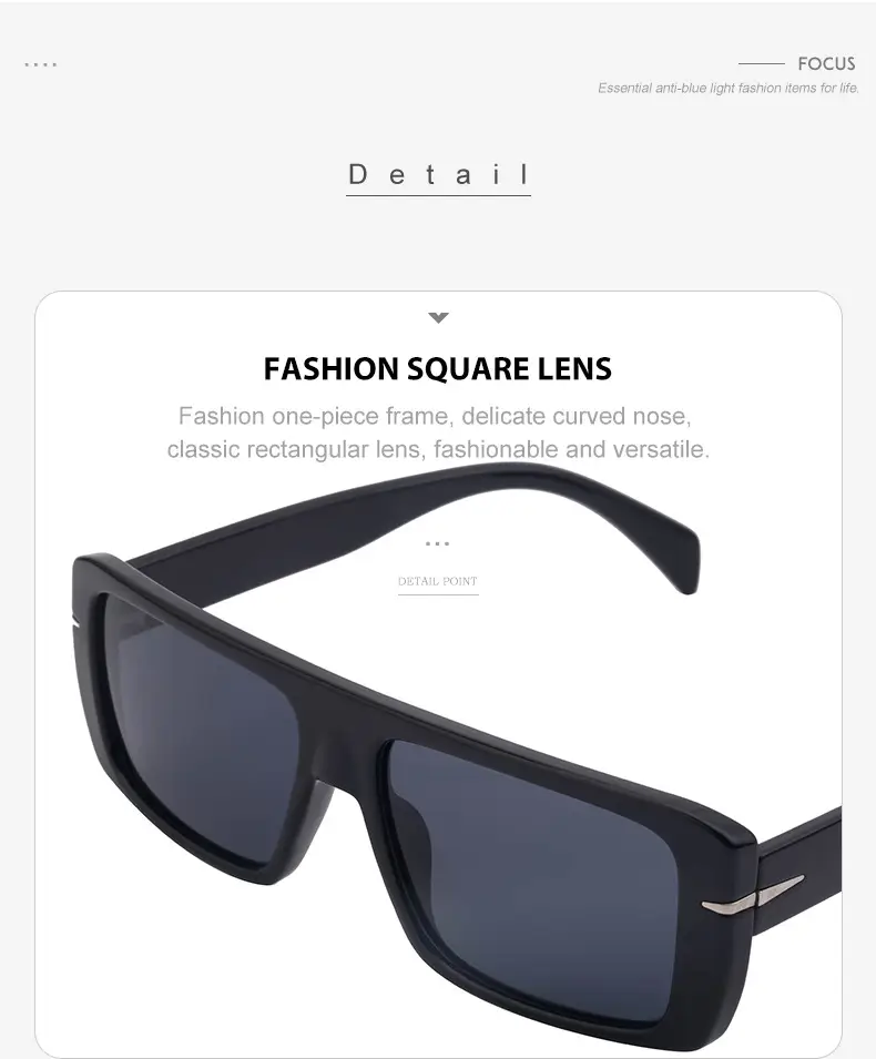 Retro Square Sunglasses for Men Anti-UV High End — feature 29