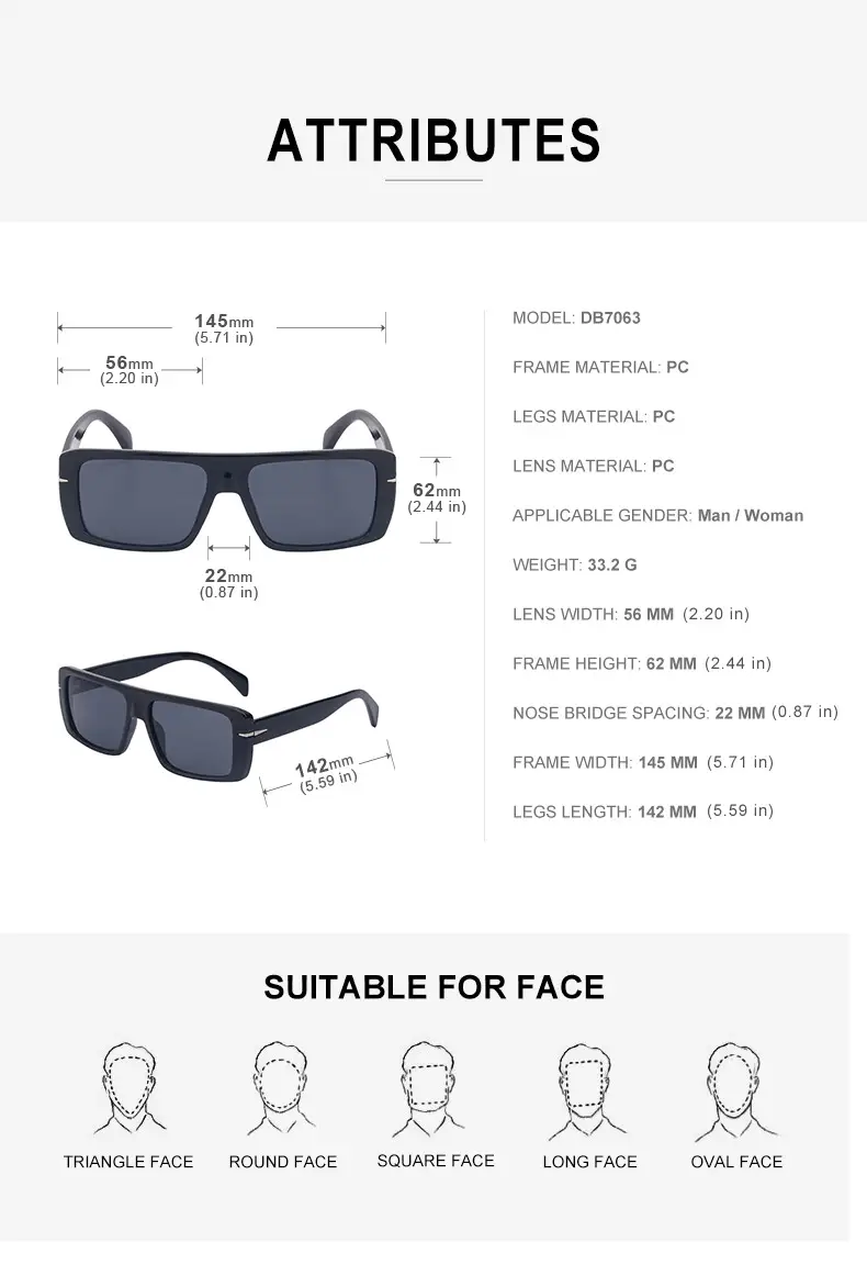 Retro Square Sunglasses for Men Anti-UV High End — feature 34