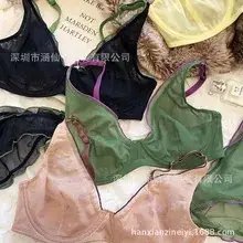 Black Triangle Cup French Underwear Bra Women — feature 13
