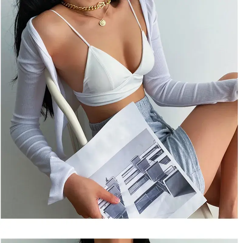 Black Triangle Cup French Underwear Bra Women — feature 35