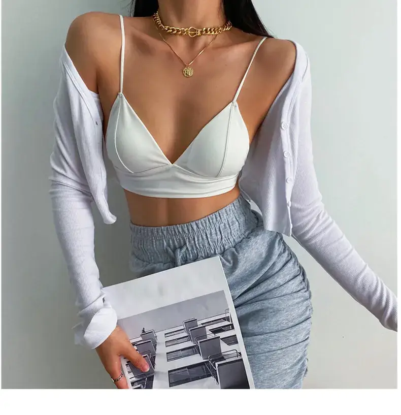 Black Triangle Cup French Underwear Bra Women — feature 36