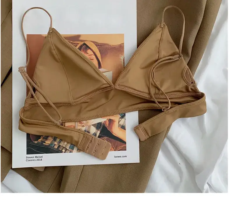 Black Triangle Cup French Underwear Bra Women — feature 43
