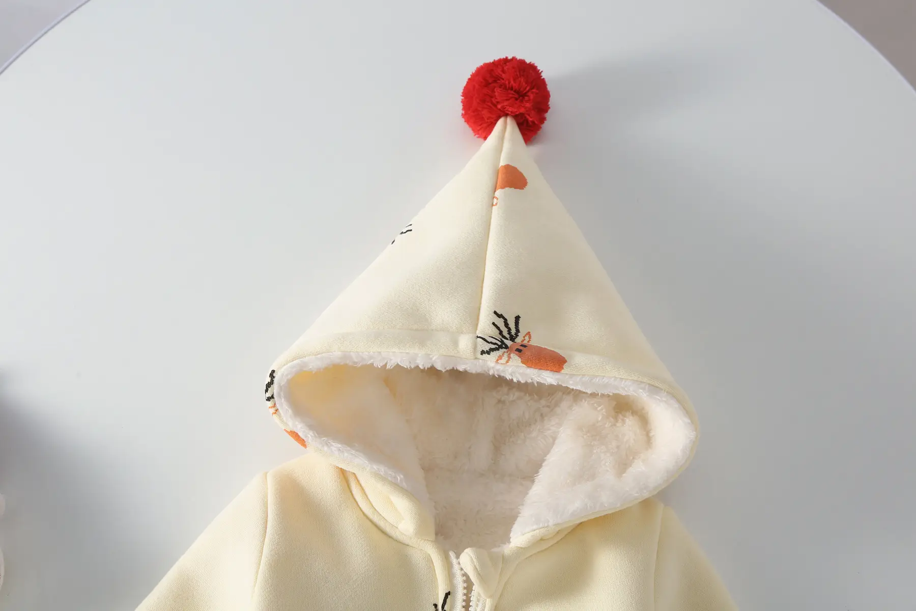 Baby Hooded Fleece Winter Suit Cream