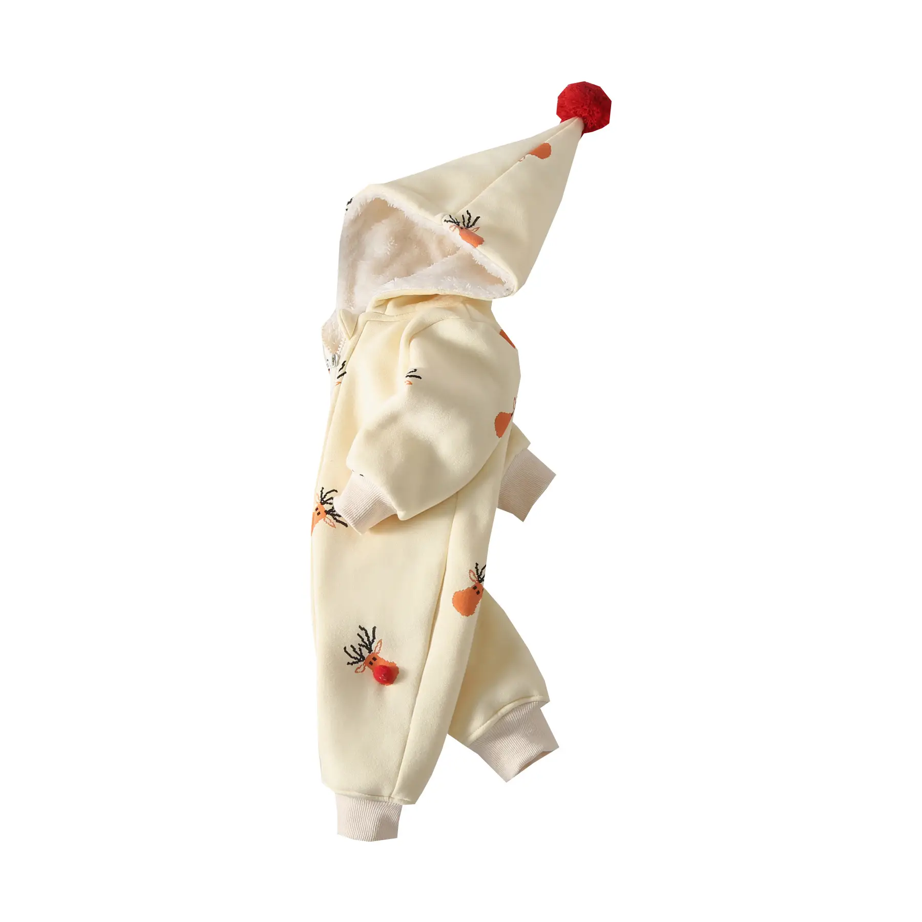 Baby Hooded Fleece Winter Suit Cream
