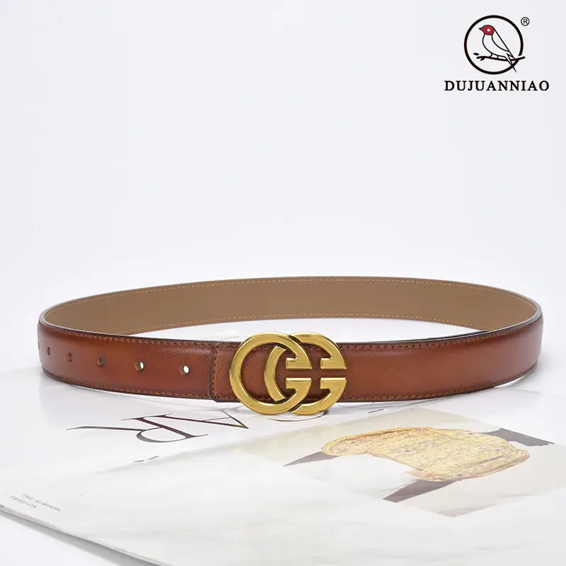 New Cow Leather Belt for Women with GG Logo - Image 15