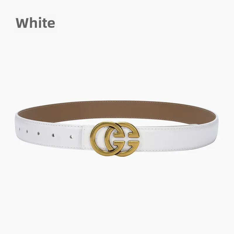 New Cow Leather Belt for Women with GG Logo