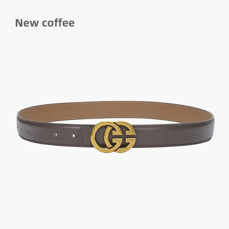 New Cow Leather Belt for Women with GG Logo - Image 10