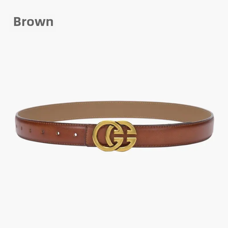 New Cow Leather Belt for Women with GG Logo - Image 11