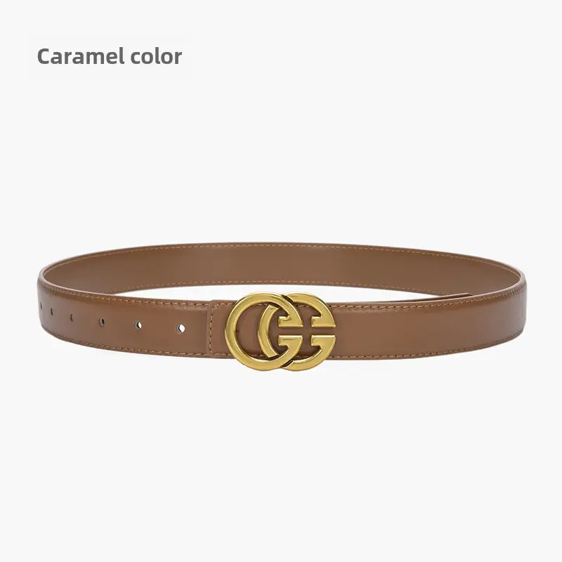New Cow Leather Belt for Women with GG Logo - Image 3